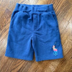 Polo by Ralph Lauren Boys Small (8) Blue Fleece Shorts with Big Pony